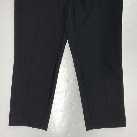 St John Sport Cropped Dress Pants Womens 6 Black Midrise USA EUC - Picture 9 of 12